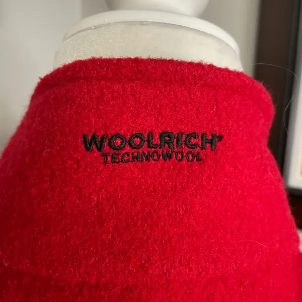 Woolrich Red 100% wool vest full zip Medium - Image 5