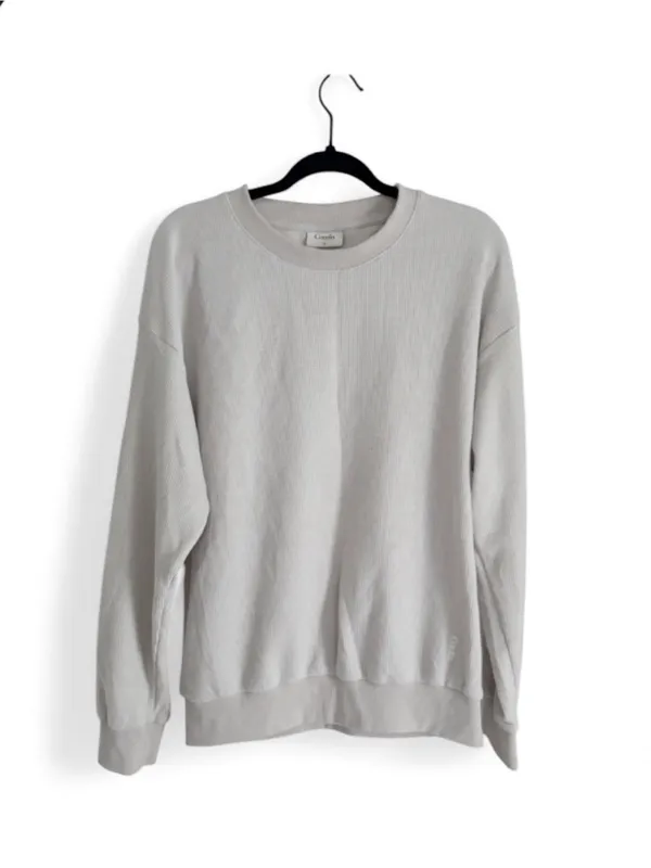 Comfrt Women's Waffle Knit long Sleeve Loungewear Sweater Beige Size Med - Image 2