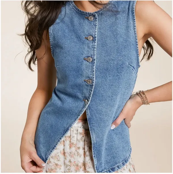 Free People Denim Vest - Image 2