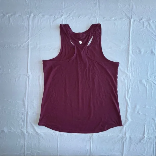 MPG Sport Womens Maroon Racerback Tank‎ Top Activewear Workout Shirt Burgundy L - Image 3