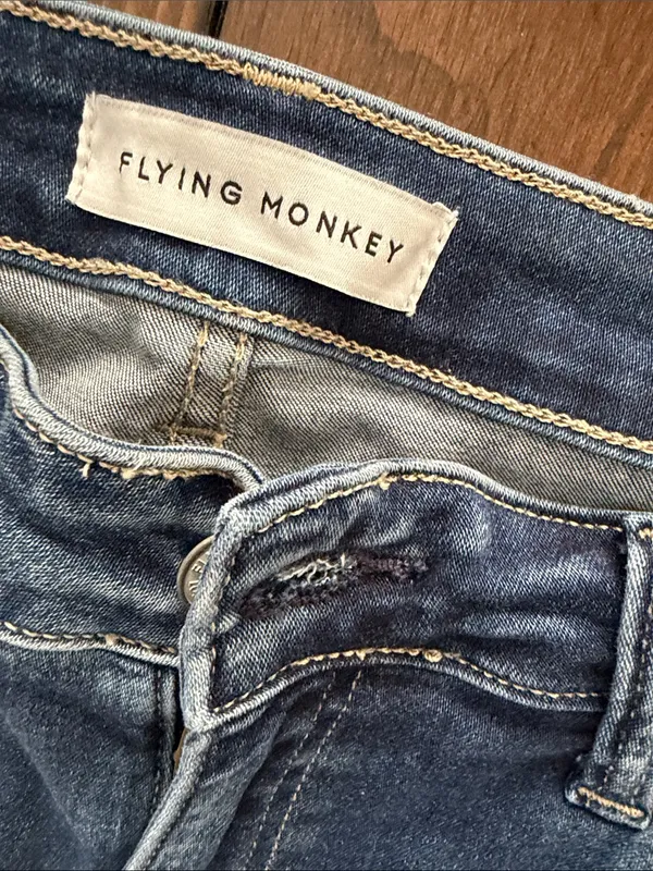 Flying Monkey Women’s Size 31 Straight Leg Jeans High Rise Denim - Image 2