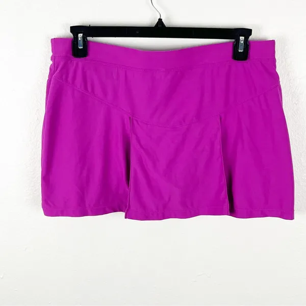 NIKE Fit Dry Fuchsia Pleated Skirt Large Athletic Tennis Golf Pickleball Preppy - Image 2