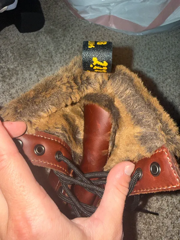 Cherry Fleece Lined Dr. Martens - Image 3
