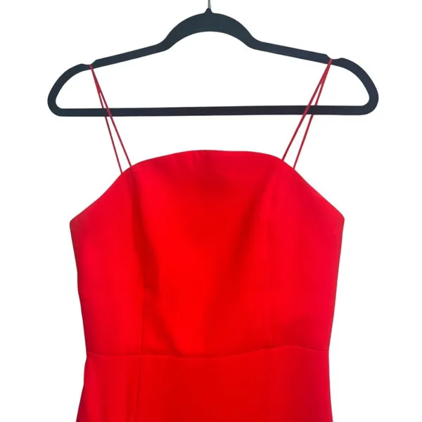 Amanda Uprichard X Revolve Wolfe Maxi Gown In Crimson Red Rosettes - Image 5