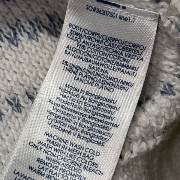 Chaps by Ralph Lauren women's size XL Blue and White Striped Sweater long sleeve - Image 7