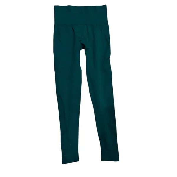 SET Active Green Seamless High Waisted Leggings Workout Yoga Pants approx XS - Image 3