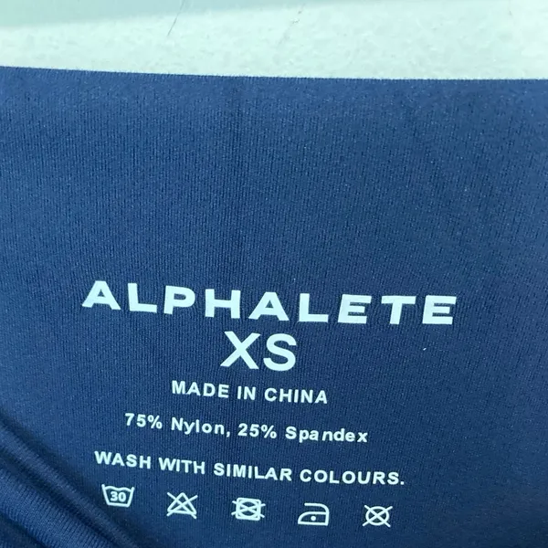 Alphalete Aura Wide Leg Pants Mid Rise, Navy Size XS - Image 3