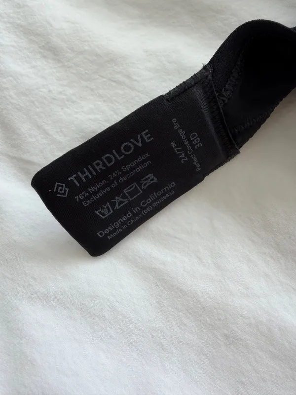 THIRDLOVE 24/7 Classic Perfect Coverage Bra in Black - 38D - LIKE NEW - Image 6