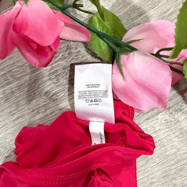 Express Red Feminine Baddie Racerback Thong Bodysuit Size Large - Image 4