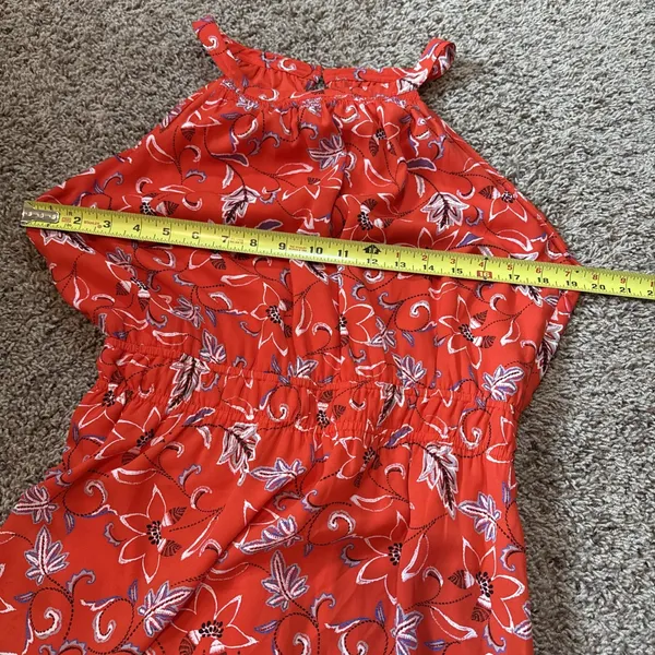 Collective Concepts Red Floral Maxi Dress Size Large Wedding Date Night Resort - Image 5