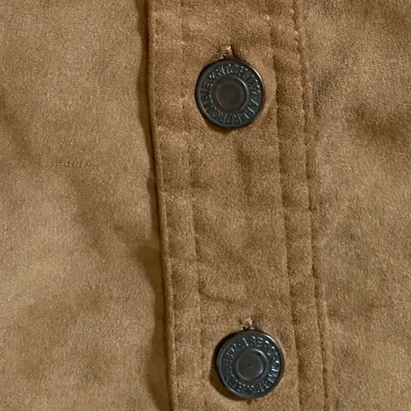 Abercrombie & Fitch Womens Camel Brown Faux Suede Button‎ Front Mini Skirt Small - Image 9