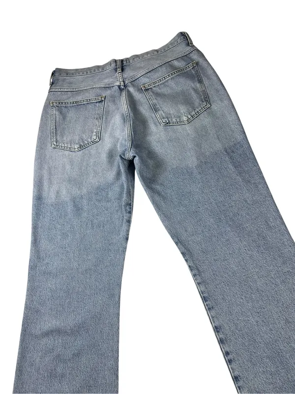 Agolde Pinch High Rise Straight Denim Blue Jeans Size 32 - Image 12
