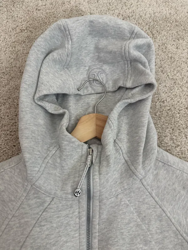 lululemon athletica Light Gray Cropped Hooded Zip Sweatshirt - Image 6