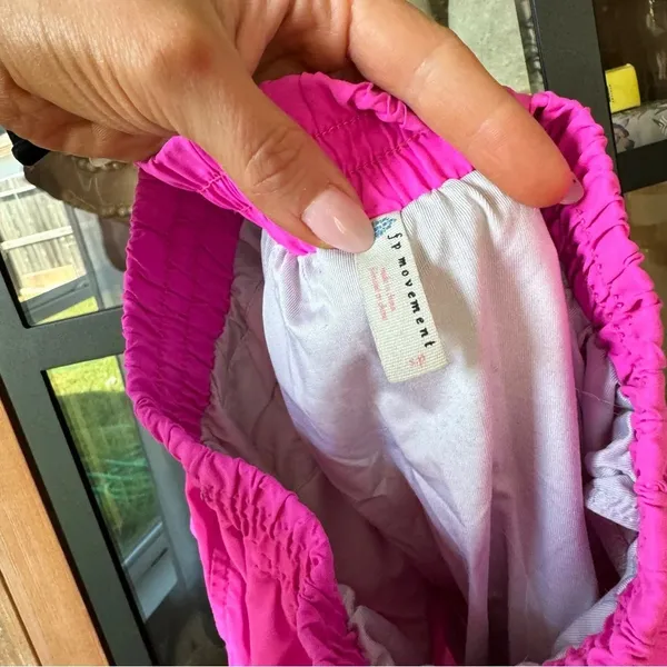 FP Movement Check It Out shorts neon barbie pink workout running pockets - Image 3