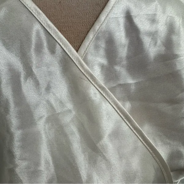 Victoria's Secret Vintage Gold Label Ivory Satin Bodysuit Bridal Wedding Large - Image 2