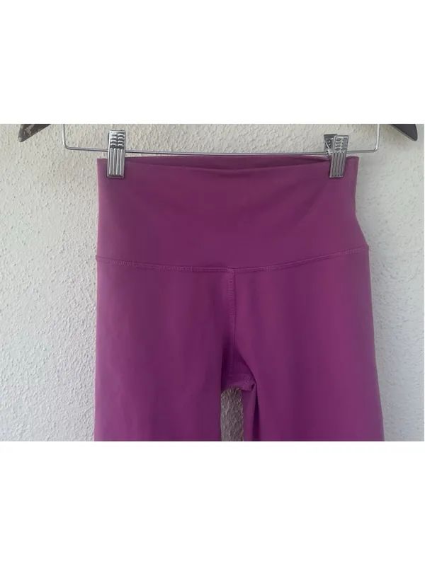 Alo Yoga Pink Mid Waist Airbrush Leggings XXS Lounge Gym Hike Run Athleisure - Image 2