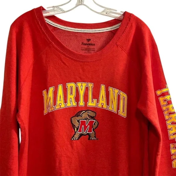 Maryland‎ Terrapins Fanatics Women’s XL Red Pullover Sweatshirt - Image 2