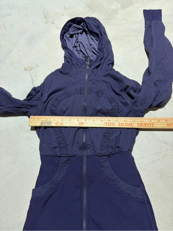 Lululemon Hooded Women's dance studio reversible Zip-Up Jacket purple 4 - Image 2