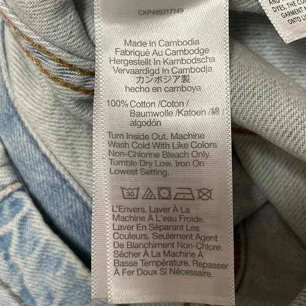 Madewell Womens Blue Light Wash Sleeveless Button Down Denim Jean Tank Top Sz 6 - Image 5