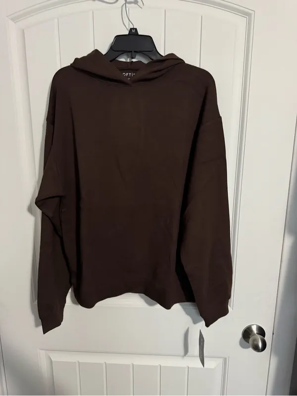 Softies DreamTech Oversize Hoodie Lounge Set Espresso Large New - Image 4