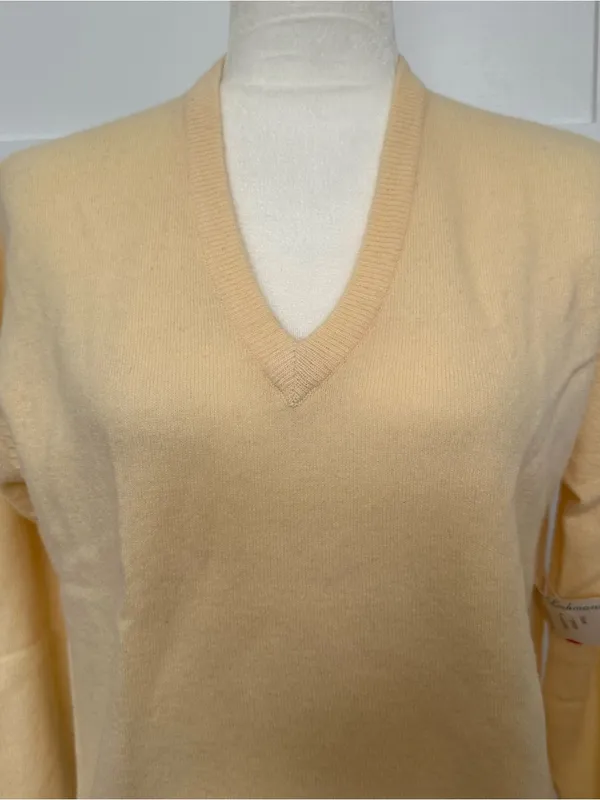Vintage Butter Yellow Wool Sweater - Image 2