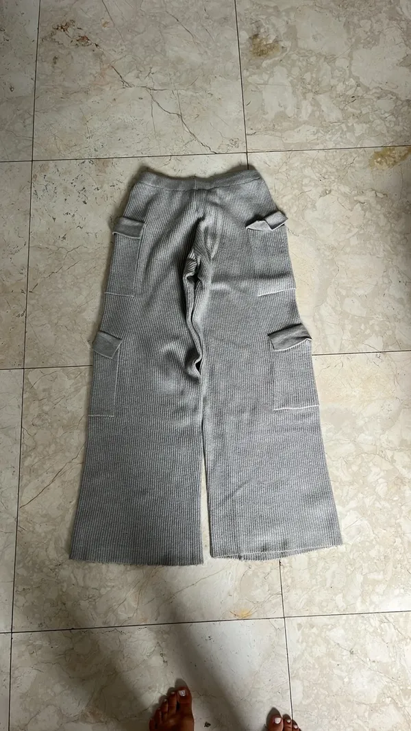 Edikted Gray Knit Hoodie & Cargo Pant Set - Image 10
