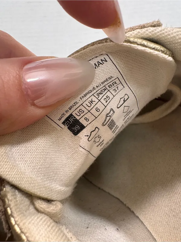 Veja X Madewell Gold Star Leather Lace Up Sneakers Womens 8 Casual Flat Shoes - Image 4