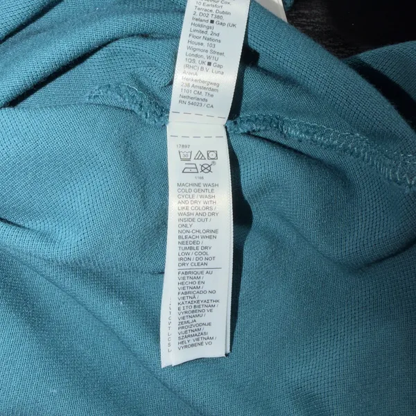 Women’s Athleta 5 Button Teal Pique Polo Size Medium NWT - Image 7