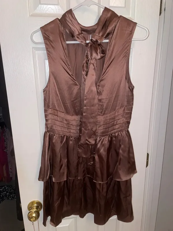 Amanda Uprichard Silk Cutout Dress - Image 5