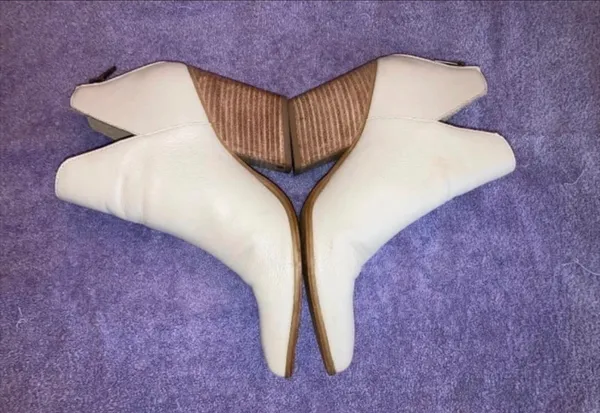 Mi.iM Women’s High Heel Booties Size 7.5 White - Image 7