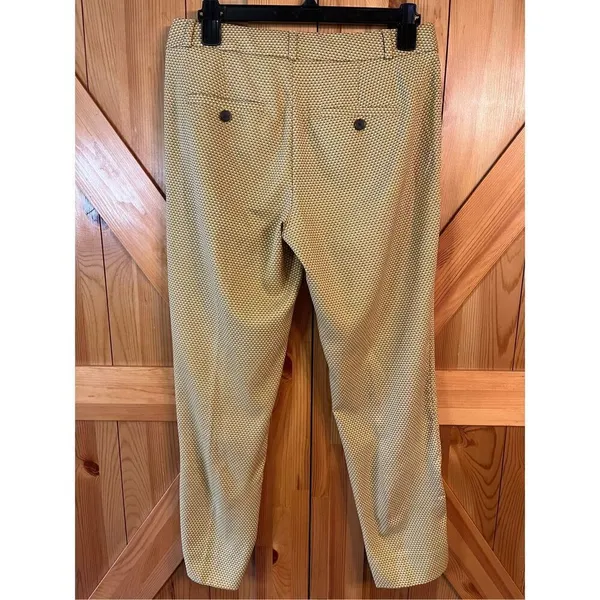 Banana Republic avery pants gold geometric design size 2 (3726) - Image 5