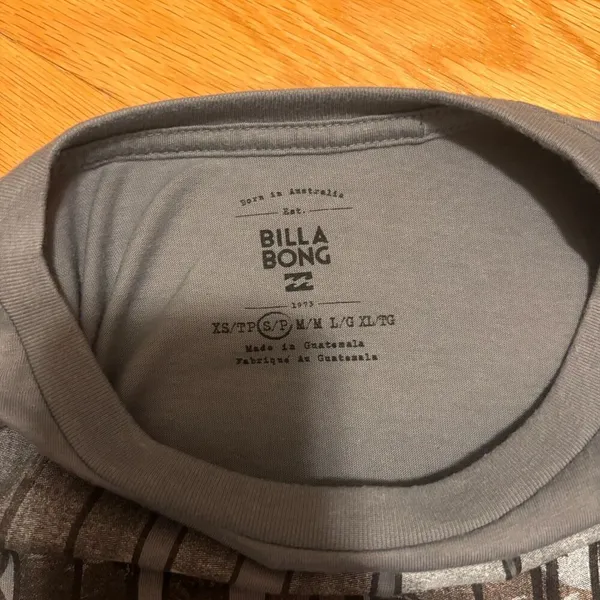 Billabong Ladies Logo Gray Long Sleeve T-Shirt Size S/P STYLE# JT87NBIT - Image 4