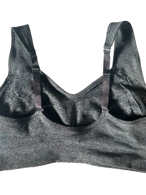 PUMA Heather Grey Adjustable Strap Sports Bra Size Large - Image 4