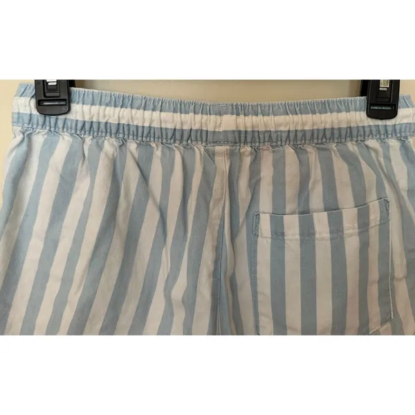 Aerie Blue White Stripe Drawstring Casual Shorts Women's Sz XS - Image 8