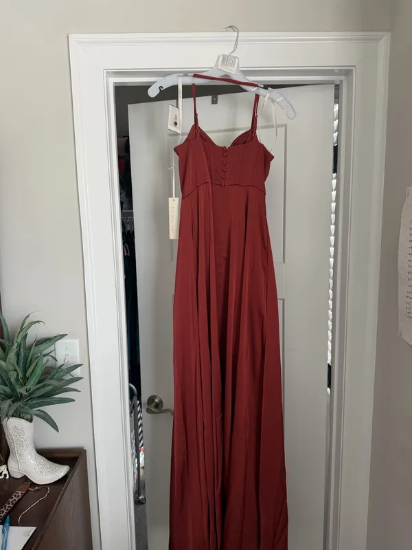 Burnt Sienna bridesmaid dress - Image 5