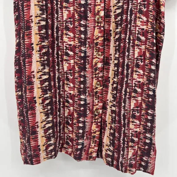 Garnet Hill Jardin Crepe Dress Firesmoke Stripe A-line 3/4 Sleeves‎ Size Small - Image 5