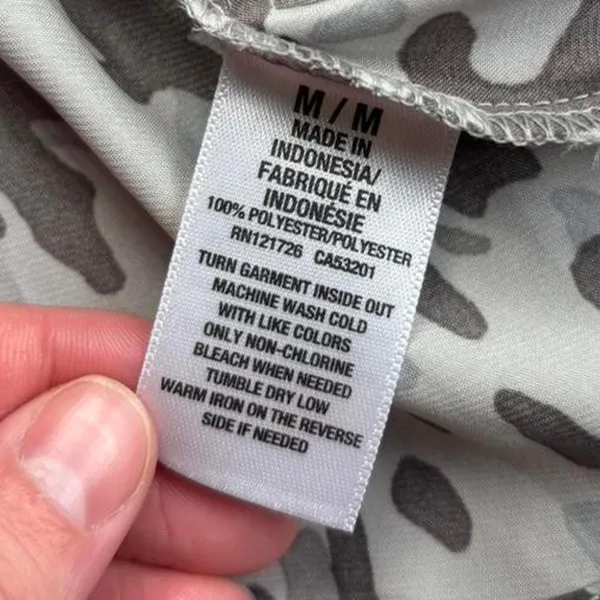 AEROPOSTALE Women's M Camisole Tank Top Gray Brown Animal Camo Pattern - Image 3