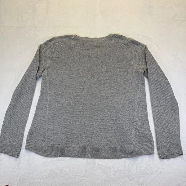 Madewell Womens Gray Textured Cotton Blend Crew Neck Sweater Large‎ F3447 FA16 - Image 5