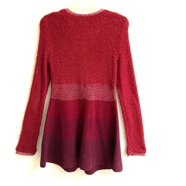 Free People wool angora ombre long button front cardigan sweater S‎ - Image 2