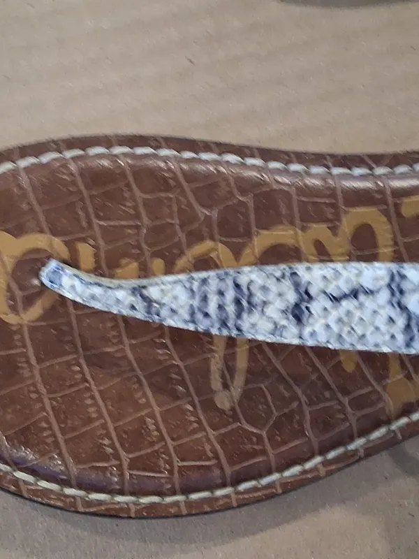 Sam Edelman Women's Gigi Sandal - Size 10 M - Thong T-Strap Slingback/Snakeskin - Image 2