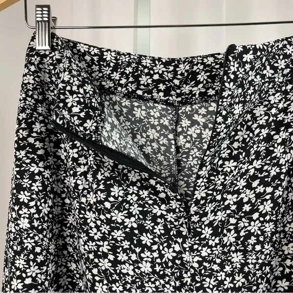 Boho Small Ditsy Floral Daisy Wide Leg 60's Flare Pants Hippie Retro - Image 4