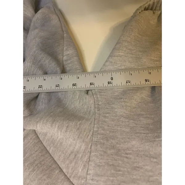 Trendy Queen Pullover Womens Large Gray Excellent Cropped Quarter Zip Sweatshirt - Image 6
