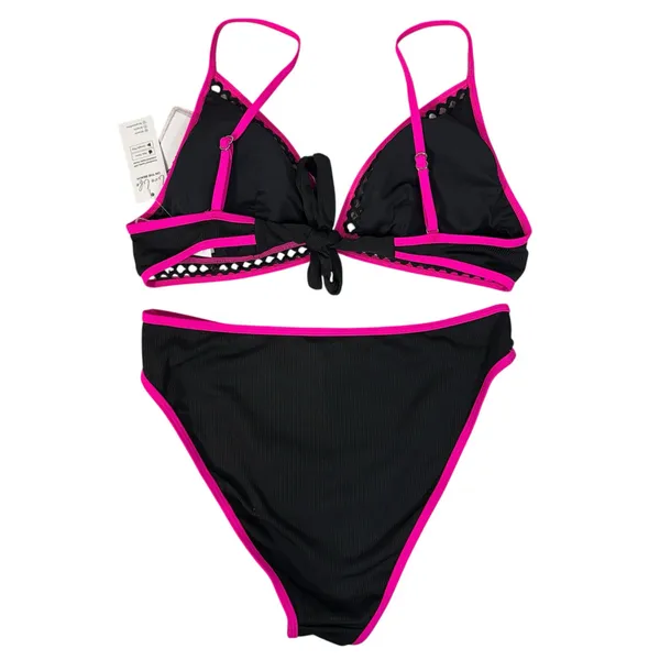 Cupshe Large Bikini Swim Top Bottoms V-Neck Adjustable Straps Tie Back Padded - Image 6