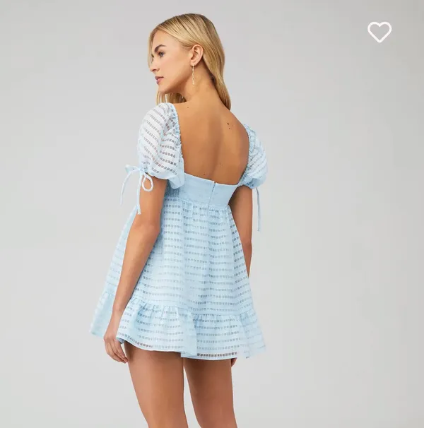 Amanda Uprichard Sicily Dress Powder Blue - Image 3