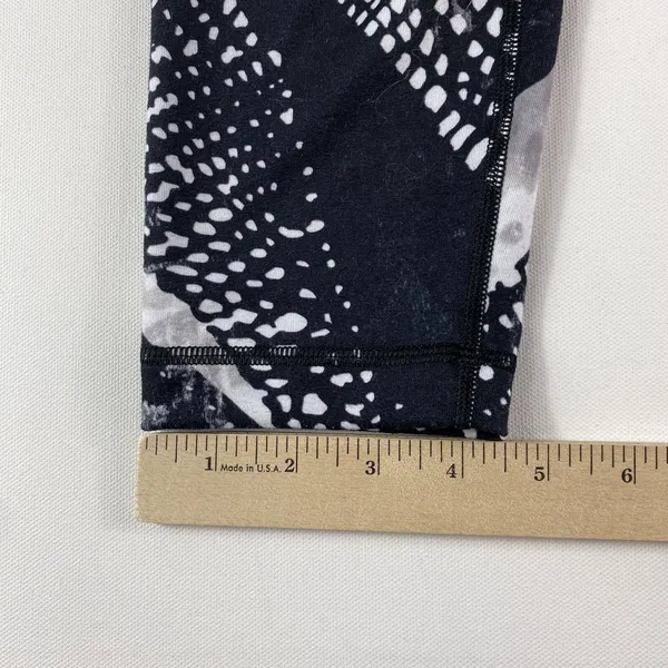 Lululemon Leggings Womens 6 Wunder Under High Rise Mist White Black LW6H08S SMWK - Image 8