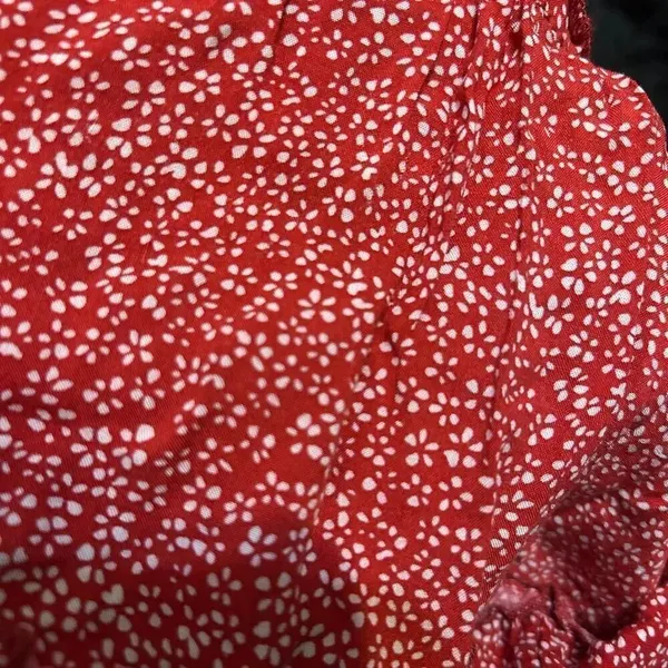 PRINCESS POLLY red floral print mini skirt size 0 women’s - Image 3