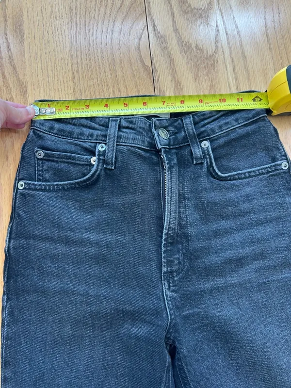 AGOLDE Vintage‎ High Rise Bootcut Jeans Technique Faded Black Gray Size 24 - Image 5