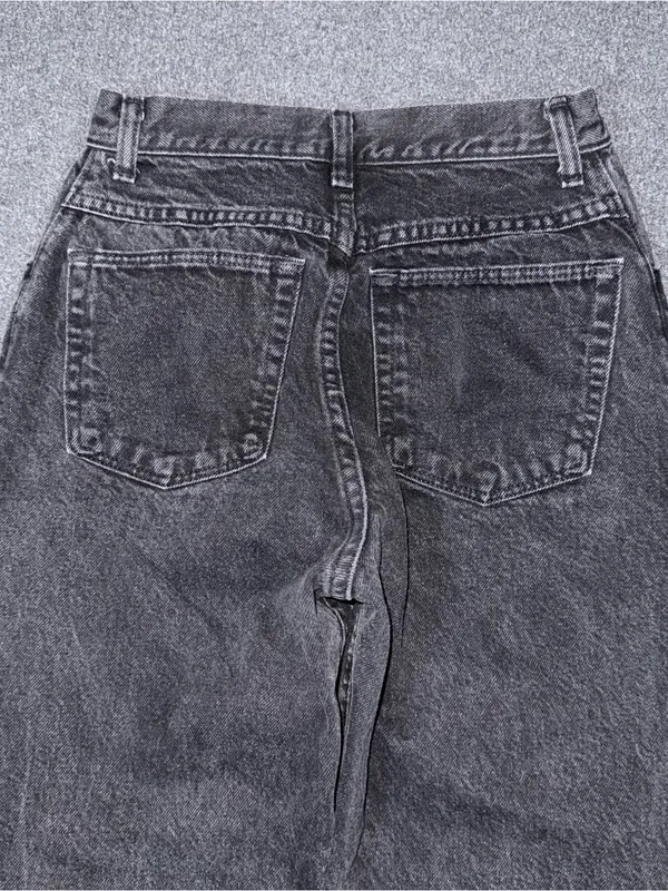 Vintage 90s Wrangler for Women Black Denim High Rise Taper Ankle Mom Jeans Sz 8 - Image 4
