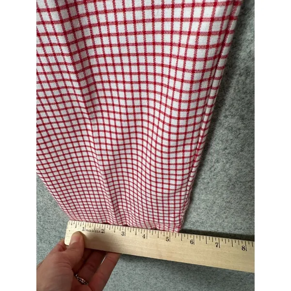 Vintage Express Compagnie‎ 90s Womens 5/6 Pants High Waisted Red White Tapered - Image 13