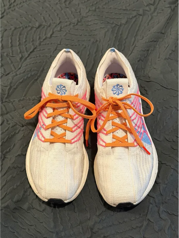 Nike Pegasus Turbo Next Nature Women 8 ZoomX Flyknit Pink Blue - Image 3